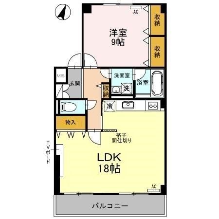 グレイスフル近江  B201号室 間取り
