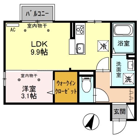 ベルテ 202号室 間取り