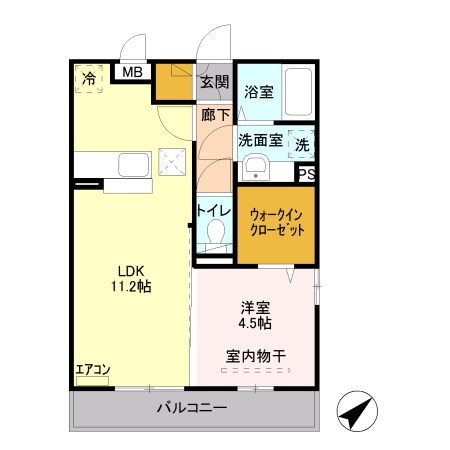 ブライトリー 101号室 間取り