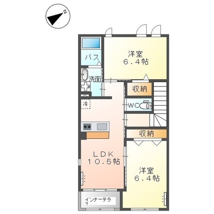 グロワール 203号室 間取り