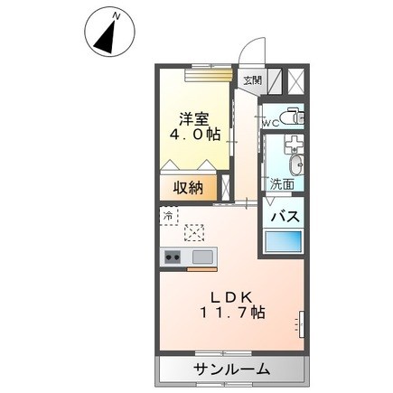 グリーンコートⅡ 102号室 間取り