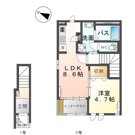 ネオ・クレスト 201号室 間取り