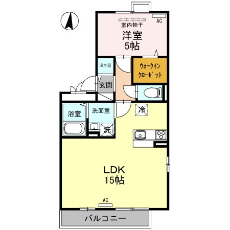 フローラ A201号室 間取り