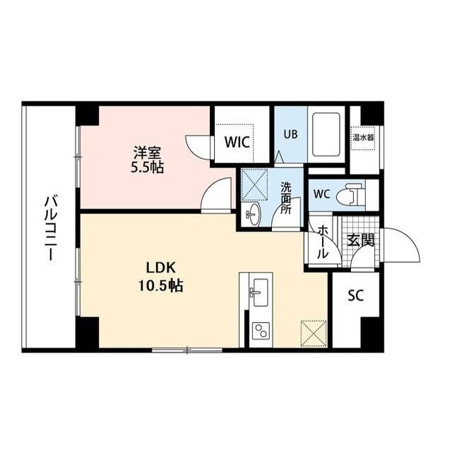 パーク万代マリーナコート 203号室 間取り