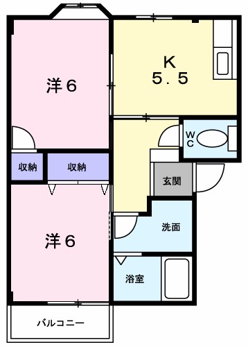 グリーンハイツＢ 102号室 間取り