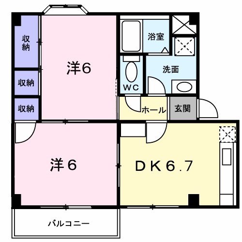 プラドール真砂Ａ 202号室 間取り