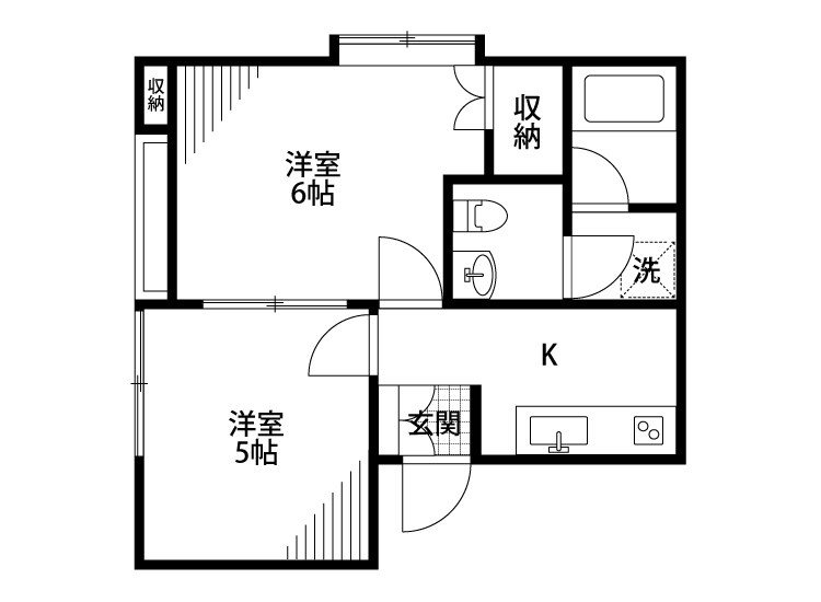 ウエストレイク 202号室 間取り