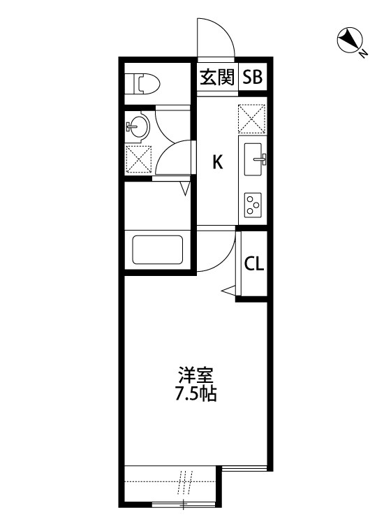 キーウエスト万代 間取り図