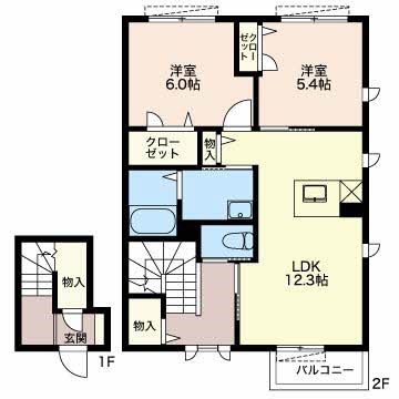 プレミアス松波 203号室 間取り