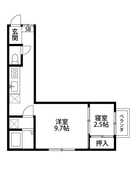 セレッソ花水 202号室 間取り