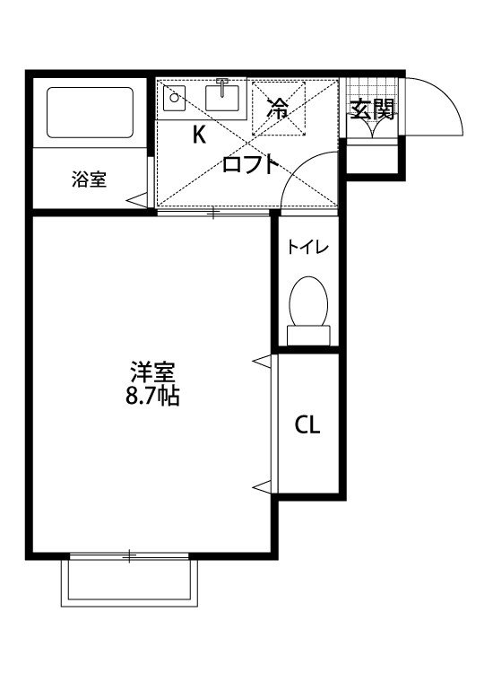 アパートメントハウスルクレール 102号室 間取り