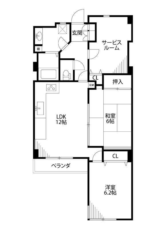ロイヤルマンション 405号室 間取り