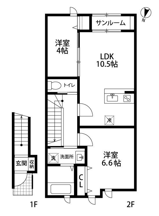 サンフェリオ女池 間取り図