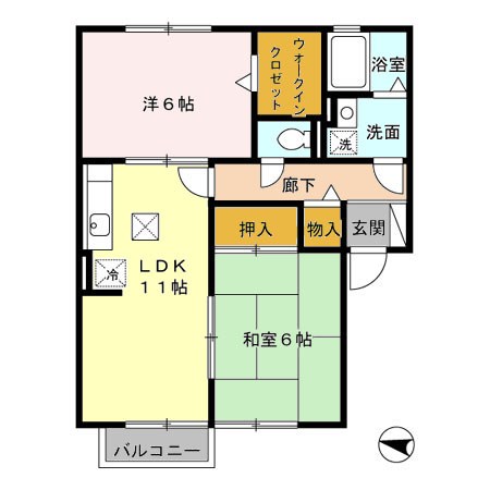 フローラルアベニュー B103号室 間取り