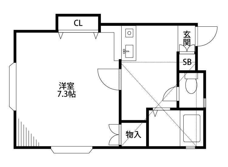 ヴィアーレ学校町 201号室 間取り
