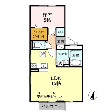 ハーベシアスB 205号室 間取り