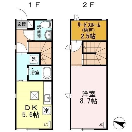 メゾネットみなみ  D1号室 間取り