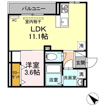 ストラスブール 305号室 間取り