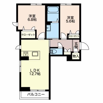 江南ガーデン 0103号室 間取り