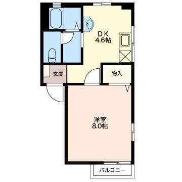 レーベン明石 B202号室 間取り