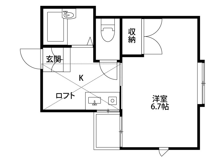 オーレリアン 203号室 間取り