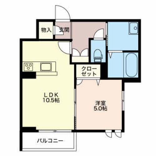 シャーメゾン堀之内 101号室 間取り
