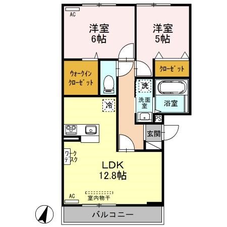 セジュール近江Ⅱ 303号室 間取り