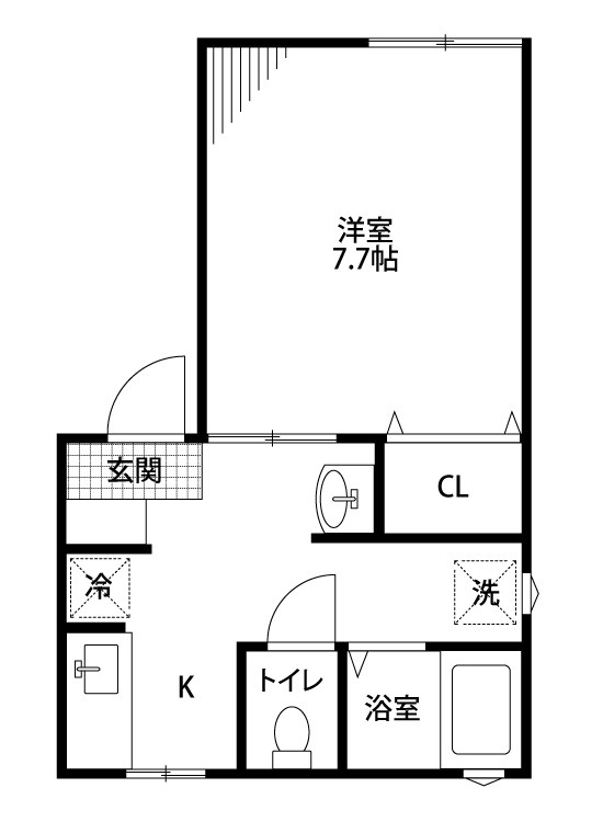 ヴィラ　サンタモニカ　B 101号室 間取り