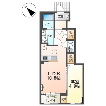 カヴァロ 102号室 間取り