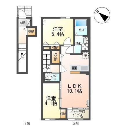 カヴァロ 206号室 間取り