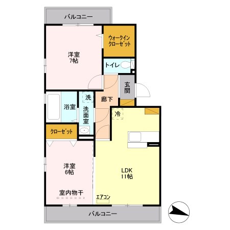 フェイバリッチ新和A 205号室 間取り