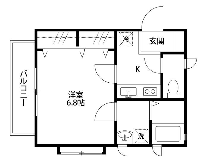 フレックスRA.NA 102号室 間取り