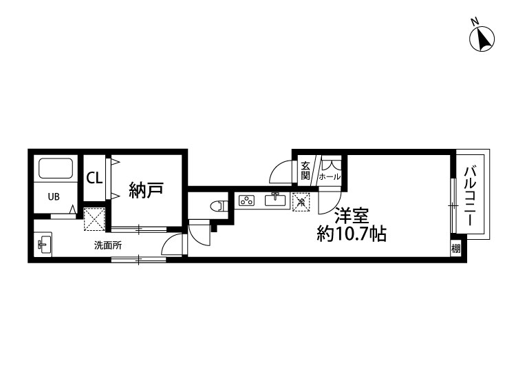 コア万代 301号室 間取り