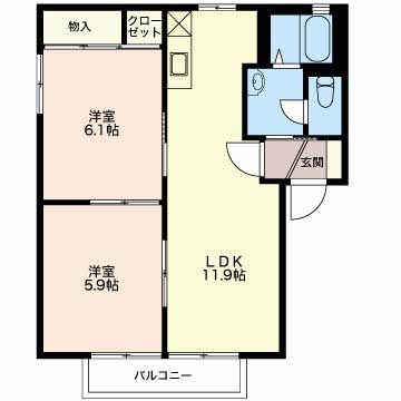 フレグランスヴェルデ 101号室 間取り