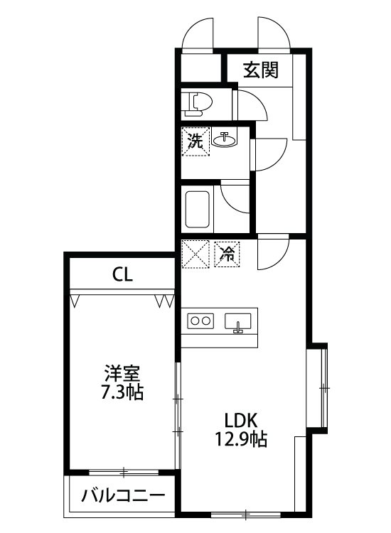 ホポロ大形本町 311号室 間取り