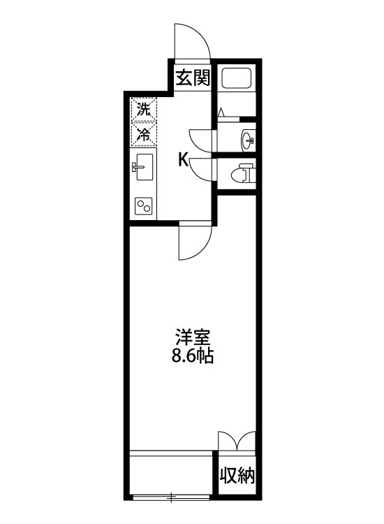 オレンジハウス竹尾 103号室 間取り