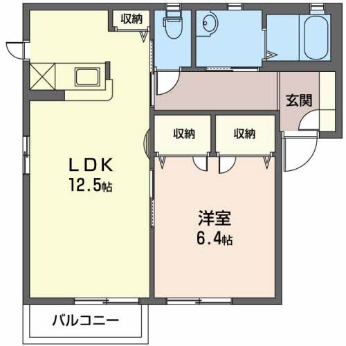 フラットYOKOYAMA 201号室 間取り