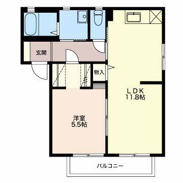 コートアルカディア 202号室 間取り