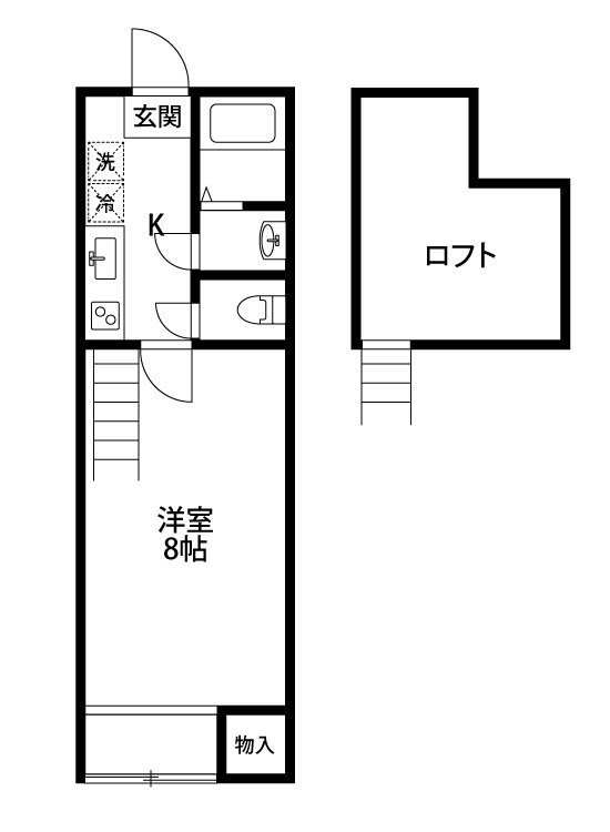オレンジハウス竹尾 205号室 間取り