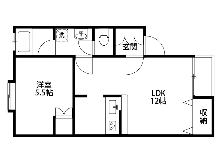 グランコート２１ 203号室 間取り