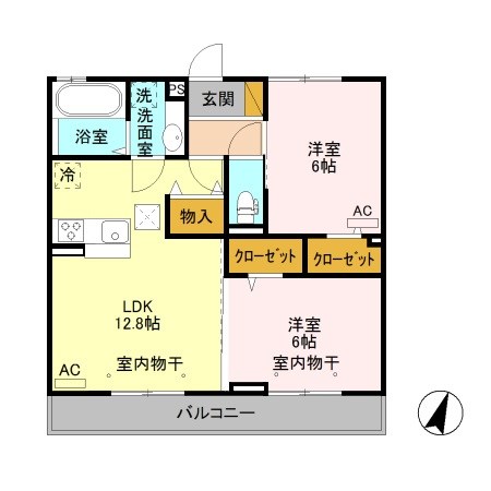 コートイーリス 103号室 間取り