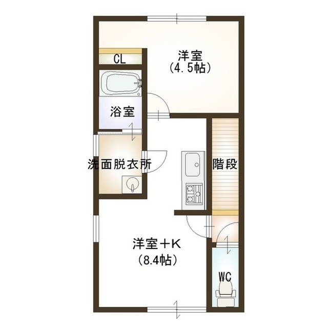 リバレイン小新西デｭオ／トリオ d3202号室 間取り