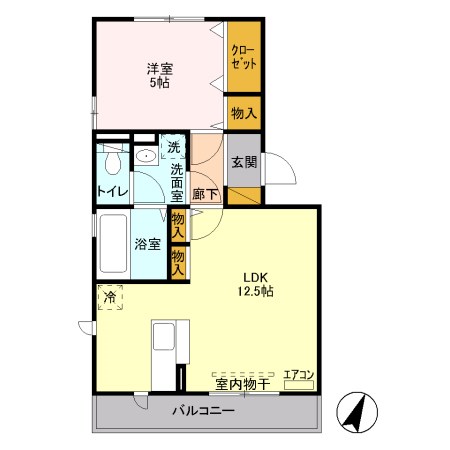 シャルマン 207号室 間取り