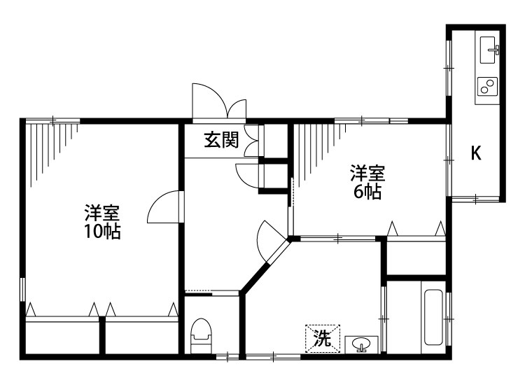 CASSINE　KACOⅠ 1F号室 間取り