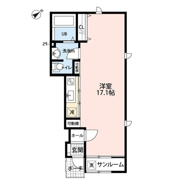 La terre riche 2-103号室 間取り