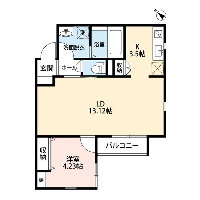 イニエ万代 203号室 間取り