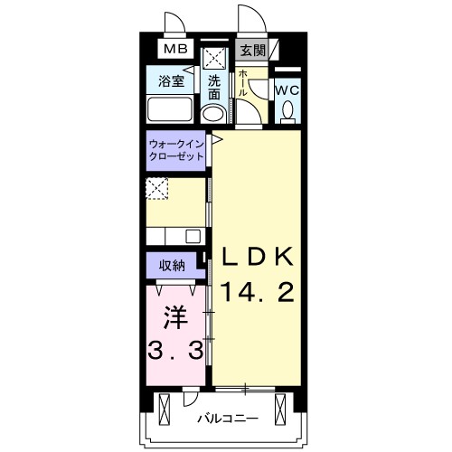 サンリット上近江 203号室 間取り