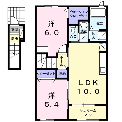 ブライトハーモニーＢ 202号室 間取り