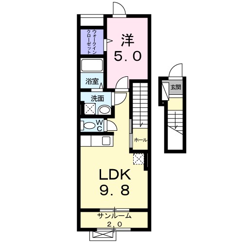 ガーデン　ハウス　ブリーズＡ 203号室 間取り