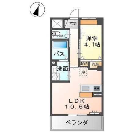 コンフェティ 302号室 間取り